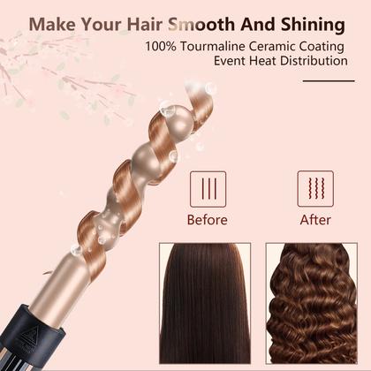 Imagem de Conjunto de modeladores de cabelo Curling Iron Homfu 5 em 1 com turmalina cerâmica