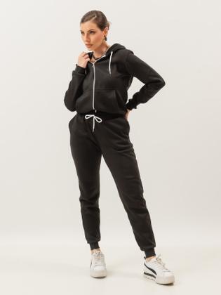 Imagem de Conjunto de moletom Blusa Calça Agasalho Touca Abrigo de Frio
