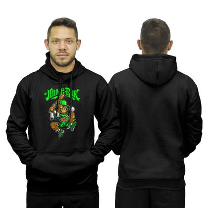 Imagem de Conjunto de Moletom Blusa de Frio Canguru Capuz Calça Jogger Relaxado