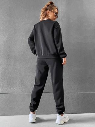 Imagem de Conjunto De Moletom Calça Blusa Flanelado De Algodão