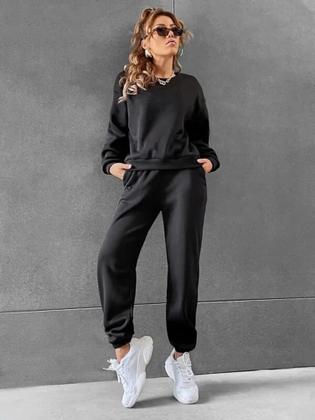 Imagem de Conjunto De Moletom Calça Blusa Flanelado De Algodão