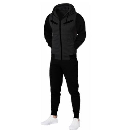 Imagem de Conjunto De Moletom Calça E Blusa Jaqueta De Frio Com Ziper