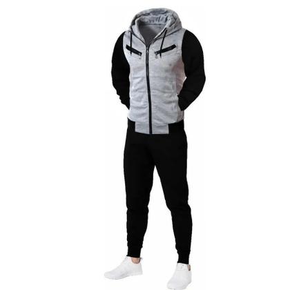 Imagem de Conjunto De Moletom Calça E Blusa Jaqueta De Frio Com Ziper