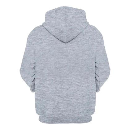 Imagem de Conjunto de Moletom Estampado Plus Size Tamanho Especial Bolso Canguru Capuz Calça Abrigo