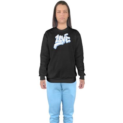 Imagem de Conjunto de Moletom Feminino Blusa Sem Capuz e Calça Jogger Estampado