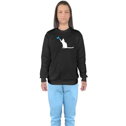 Imagem de Conjunto de Moletom Feminino Blusa Sem Capuz e Calça Jogger Estampado