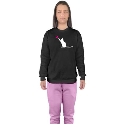 Imagem de Conjunto de Moletom Feminino Blusa Sem Capuz e Calça Jogger Estampado