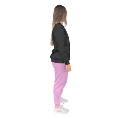 Imagem de Conjunto de Moletom Feminino Blusa Sem Capuz e Calça Jogger Liso