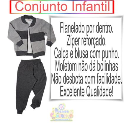 Imagem de Conjunto De Moletom Flanelado Blusa + Calça Infantil Menino