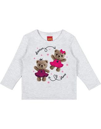 Imagem de Conjunto de Moletom Infantil Menina Feminino Blusão de Moletom  e Calça Mescla Kyly