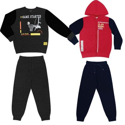 Imagem de Conjunto de Moletom Infantil Menino de Inverno