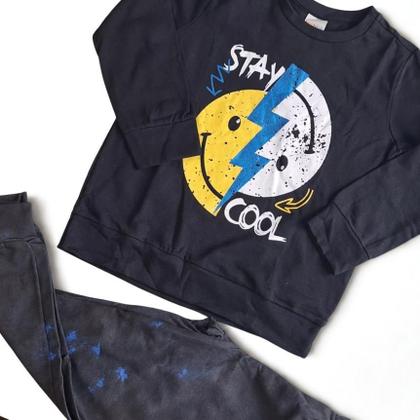 Imagem de Conjunto de Moletom Infantil Stay Cool Preto
