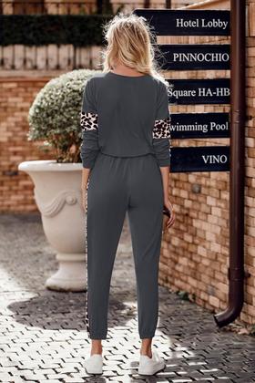 Imagem de Conjunto de Moletom PRETTYGARDEN Estampa de Onça Lounge XL