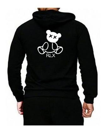 Imagem de Conjunto de Moletom Relaxado Canguru Fechado Ted Masculino