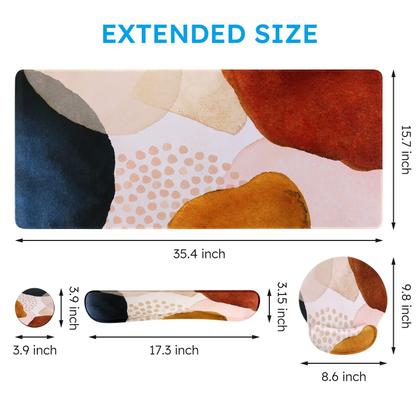 Imagem de Conjunto de mouse pad para jogos iCasso 4 em 1 XXL com suporte de pulso