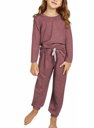 Imagem de Conjunto de outono Outfit blibean Girl Fall Set de manga comprida com babados