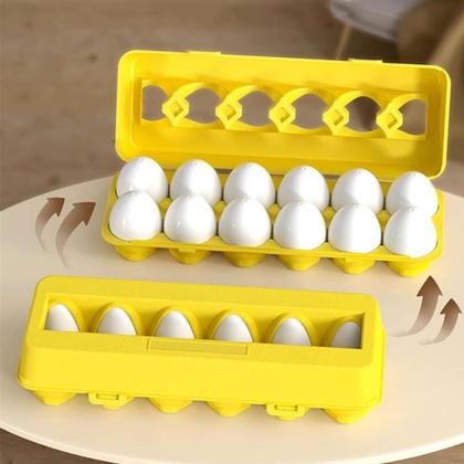 Imagem de Conjunto de ovos combinando Reconhecimento Montessori de cores e números