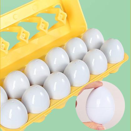 Imagem de Conjunto de ovos combinando Reconhecimento Montessori de cores e números