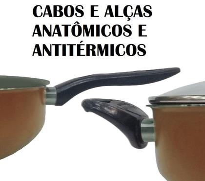 Imagem de Conjunto de panelas 06 pçs antiaderente marpal com teflon