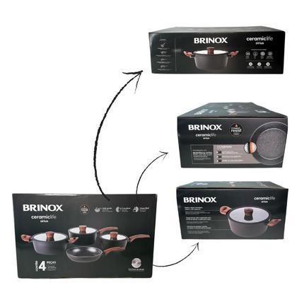 Imagem de Conjunto de Panelas 4 Peças Ceramic Life Sirius - Brinox 