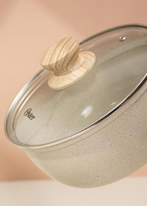 Imagem de Conjunto de Panelas 4 Peças com Revestimento Cerâmico Antiaderente Marble Edition - Oster