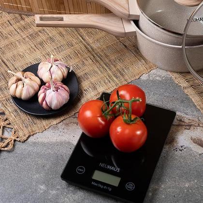 Imagem de Conjunto de panelas 5 peças com revestimento cerâmico balança digital vanilla