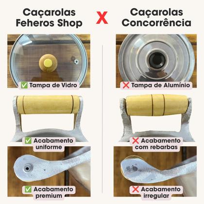 Imagem de Conjunto De Panelas 7 Peças Alumínio Fundido Batido Grosso
