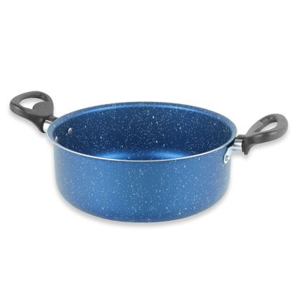 Imagem de Conjunto De Panelas 8 Peças Elegan Galáxia Azul Antiaderente Tampa de Vidro Jogo de Panela para Cozinha Teflon - Dona Chefa