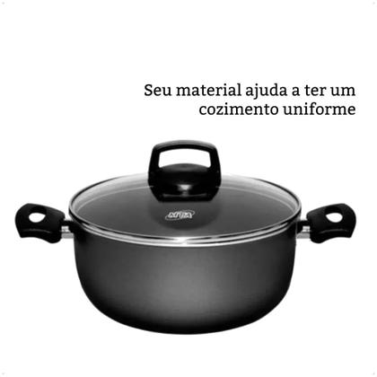 Imagem de Conjunto de Panelas Antiaderente Cabo antitérmico Safira Grafite 5 Peças MTA - 5660
