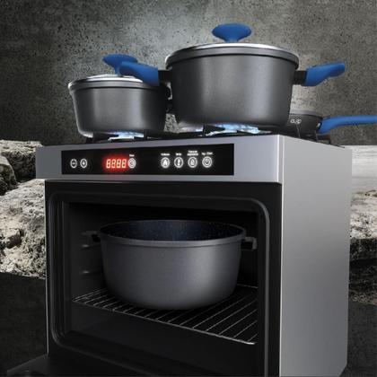 Imagem de Conjunto De Panelas Antiaderentes Com Cor Azul Um Presente Para Amigo Secreto Pronta Entrega