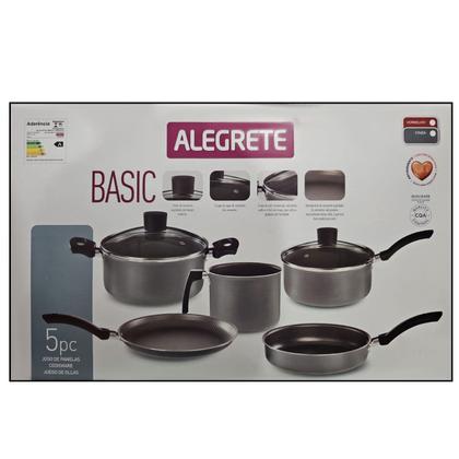 Imagem de Conjunto de Panelas Basic Enjoy 5pçs Antiaderente Alegrete