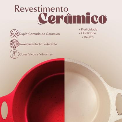 Imagem de Conjunto de Panelas Cerâmica Antiaderente Indução Diamond