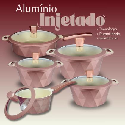 Imagem de Conjunto de Panelas Cerâmica Antiaderente Indução Diamond