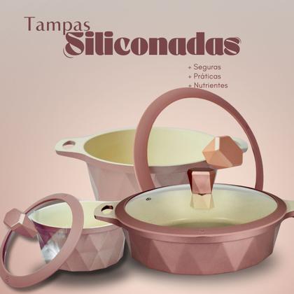 Imagem de Conjunto de Panelas Cerâmica Antiaderente Indução Diamond