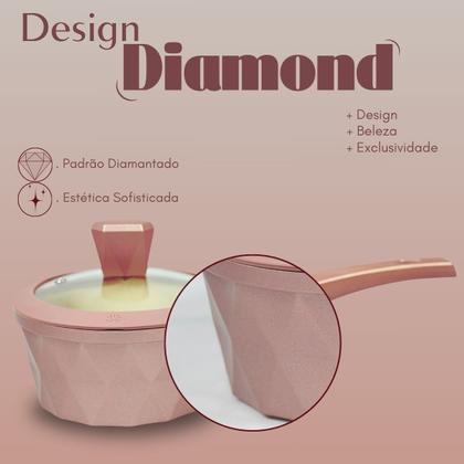 Imagem de Conjunto de Panelas Cerâmica Antiaderente Indução Diamond