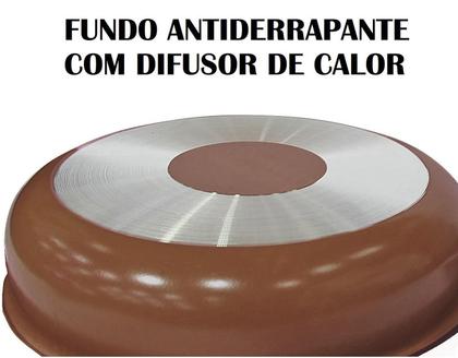 Imagem de Conjunto De Panelas Chocolate 06 Peças Com Teflon