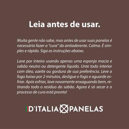 Imagem de Conjunto de Panelas D'ITÁLIA 10 peças Disegno Marrom Teflon