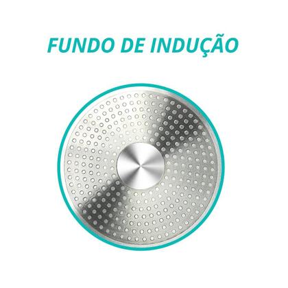 Imagem de Conjunto de Panelas Indução Cerâmica Antiaderente New York Cabo Silicone 3 Peças Casambiente