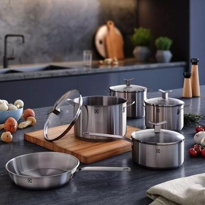 Imagem de Conjunto De Panelas Inox 5 Peças Electrolux Design Original A18778801