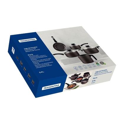 Imagem de Conjunto De Panelas Paris 5 Peças Em Alumínio Antiaderente Chumbo - Tramontina 28599601