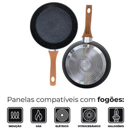 Conjunto de Panelas Revestimento Cerâmica Viena Preto 5 Peças 4