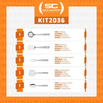 Imagem de Conjunto de Panelas Solar 16cm 1,4l Com 48 Talheres Laguna e 5 Utensílios Inox Extrata Tramontina