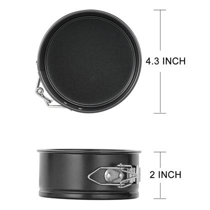 Imagem de Conjunto de panelas Springform HIWARE de 4 polegadas, mini 4 peças, antiaderente