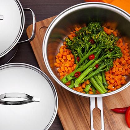 Imagem de Conjunto de Panelas Tramontina Allegra 65650280 5 Peças Inox Fundo Triplo