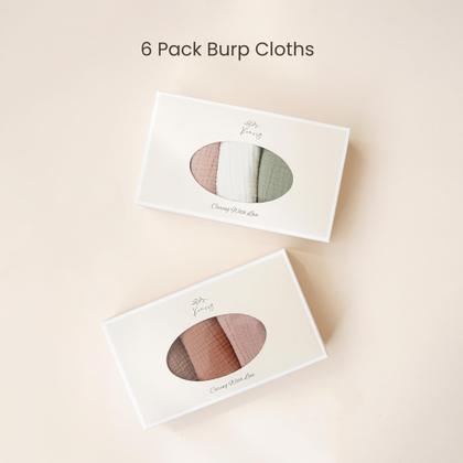 Imagem de Conjunto de panos para arrotar Konssy Muslin 100% algodão, pacote com 6 unidades, unissex