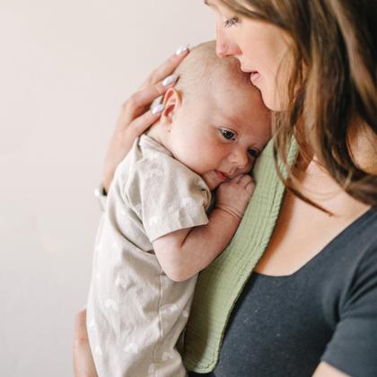 Imagem de Conjunto de panos para arrotar Konssy Muslin 100% algodão, pacote com 6 unidades, unissex