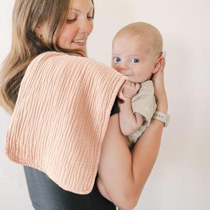 Imagem de Conjunto de panos para arrotar Konssy Muslin 100% algodão, pacote com 6 unidades, unissex