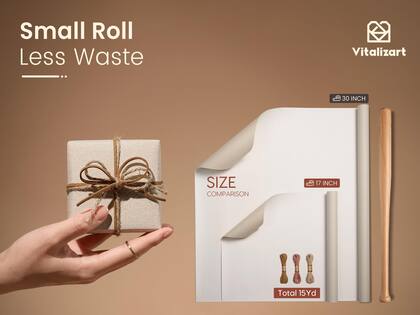 Imagem de Conjunto de papel de embrulho Vitalizart Textured 17 Roll com fio e etiquetas