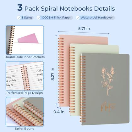 Imagem de Conjunto de papelaria Nicpro Bible Journal 3 Spiral Notebook 50 unidades