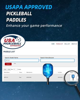 Imagem de Conjunto de pás Pickleball Mayboom Fiberglass, pacote com 2 pacotes com bolsa de bolas